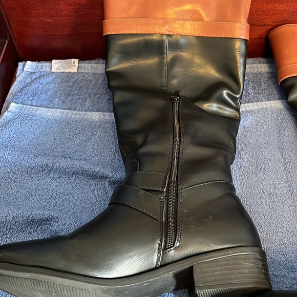 Rampage Black/Cognac knee high boots size 7.5 - Picture 8 of 8